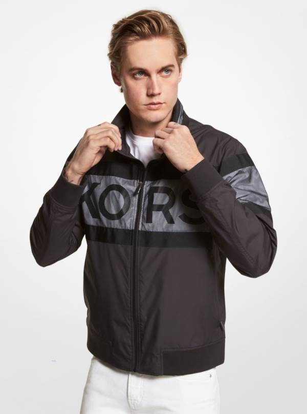 Panske Bundy Michael Kors Logo Mesh Čierne - Oblecenie Michael Kors Outlet | OQDKN-3604